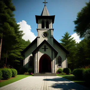 Historic Church Bell Tower against the Sky