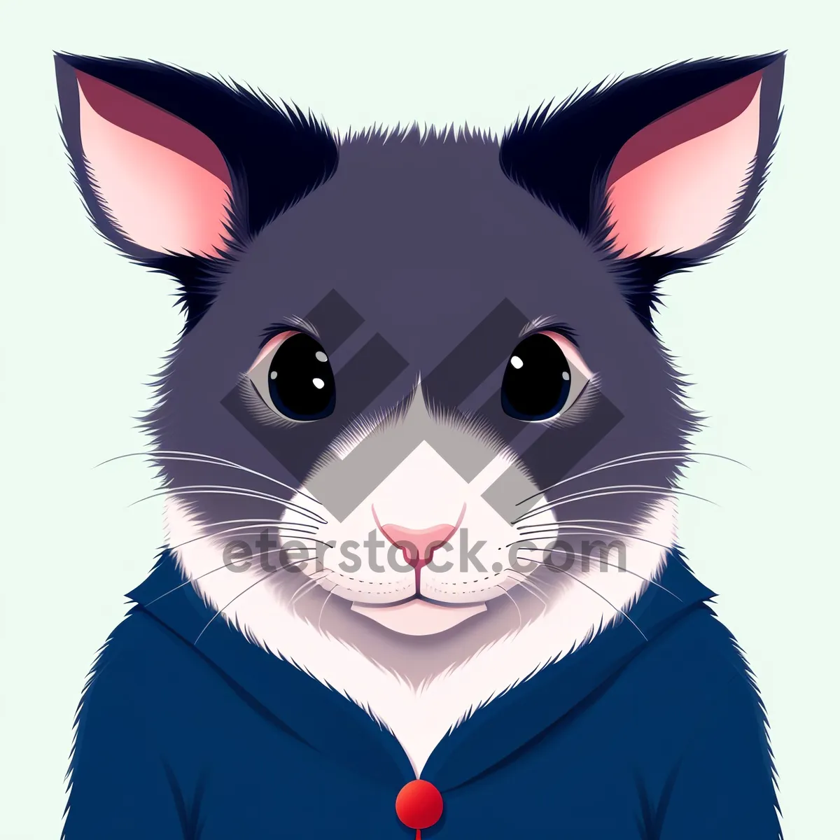 Picture of Pretty Cartoon Model with Cute Hair and Happy Face