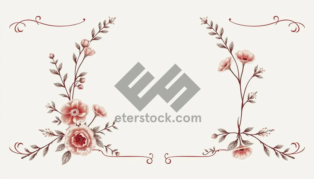 Picture of Floral Silhouette Pattern Design for Wallpaper