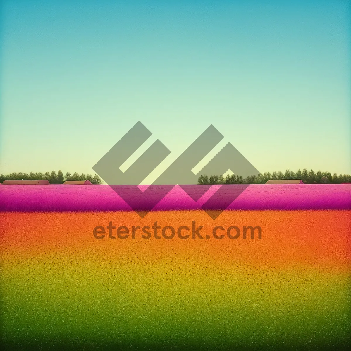 Picture of Vibrant Abstract Rainbow Line Art