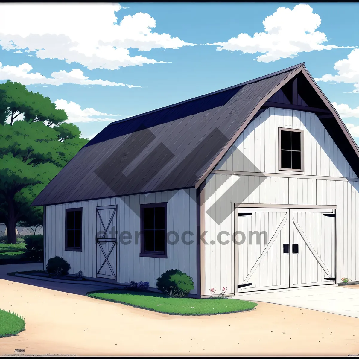 Picture of Rustic Wood Farmhouse with Country Charm