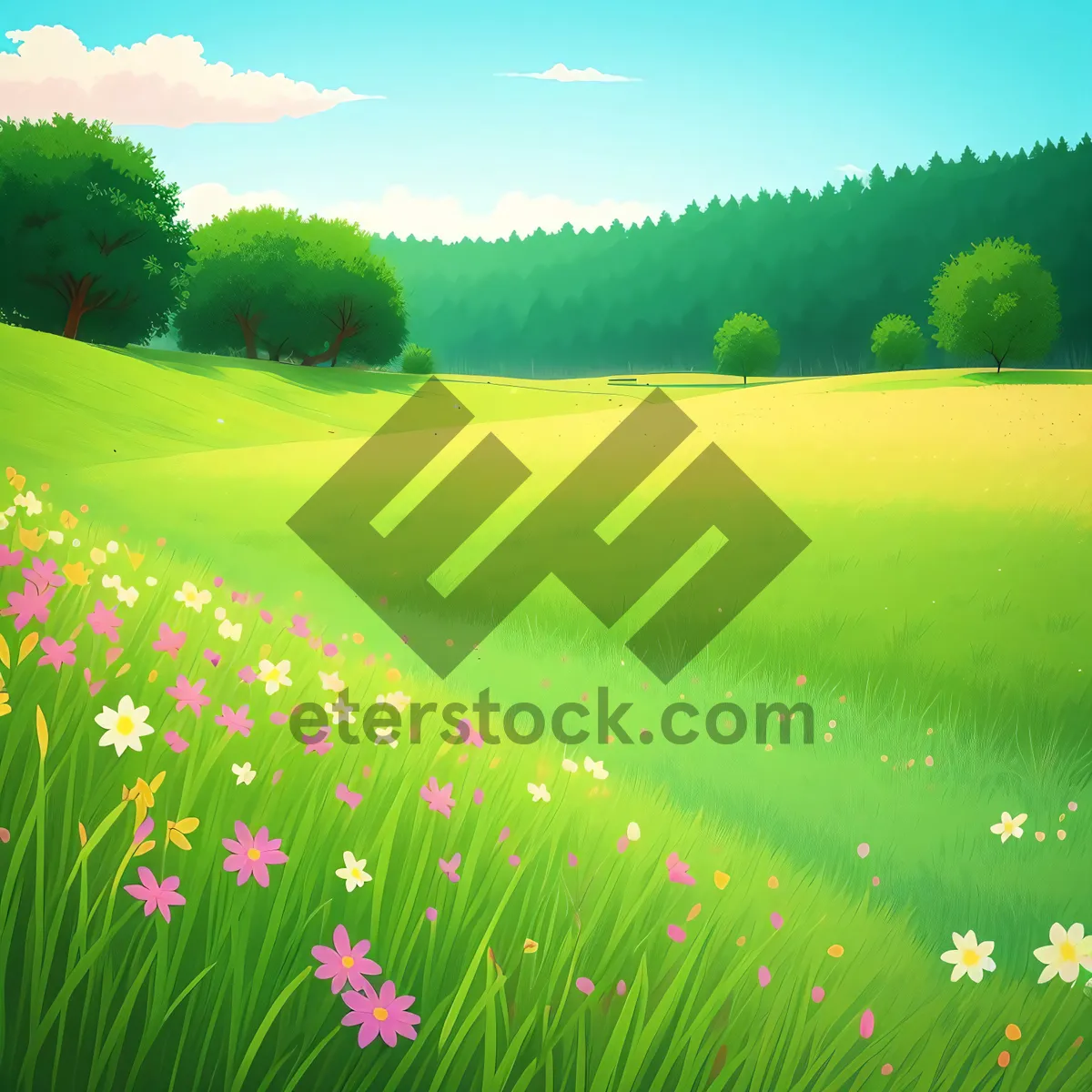 Picture of Vibrant Meadow in Full Bloom