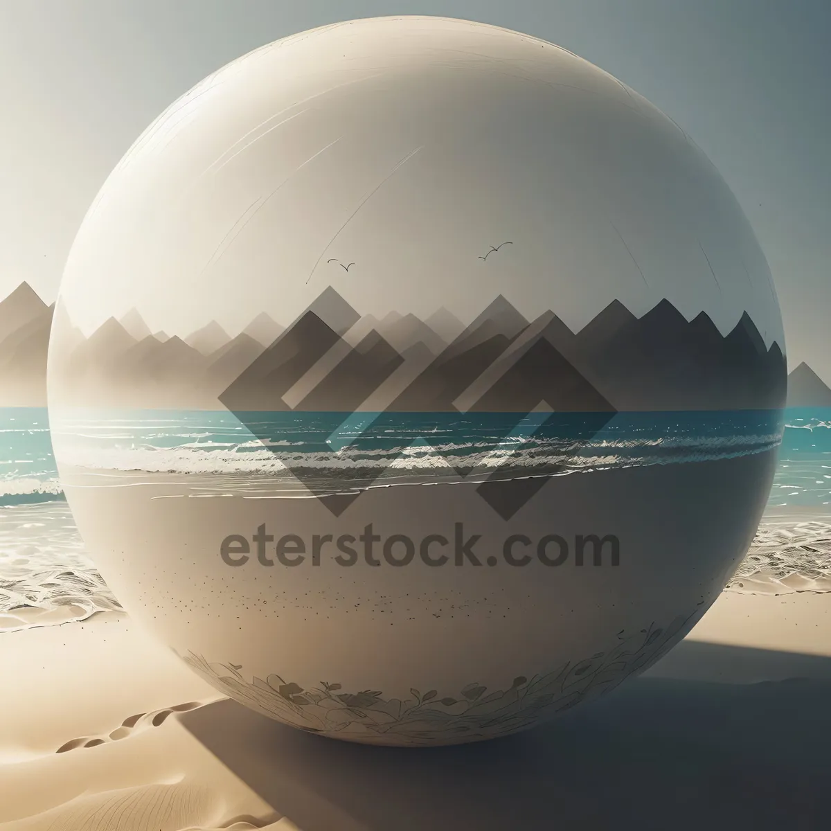 Picture of Colorful Globe Bowl Ball on Table