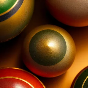 Shiny Colorful Croquet Ball with Electronic Trackball