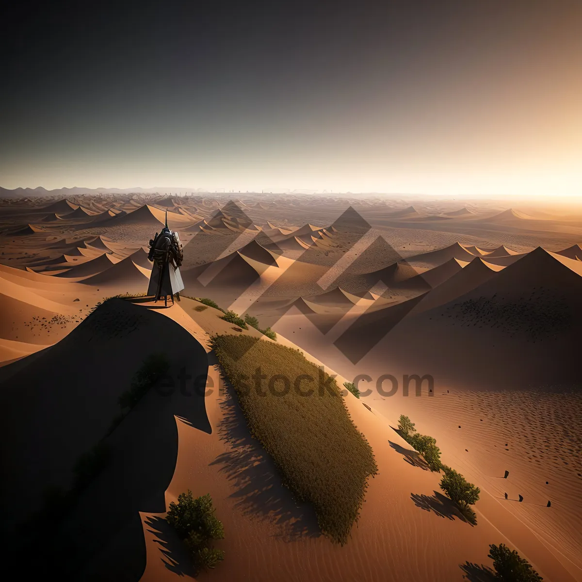 Picture of Moroccan Sand Dunes at Sunset: Adventure in the Desert