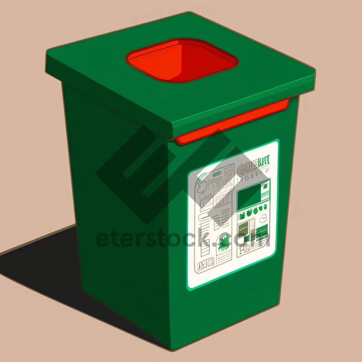 Picture of 3D Gift Box Icon - Symbol of Home
