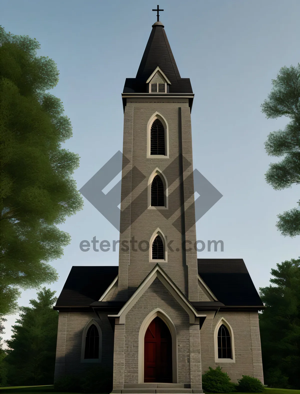 Picture of The bell tower of a historic church, situated in a city known for its grand cathedrals, resonating with echoes of the past