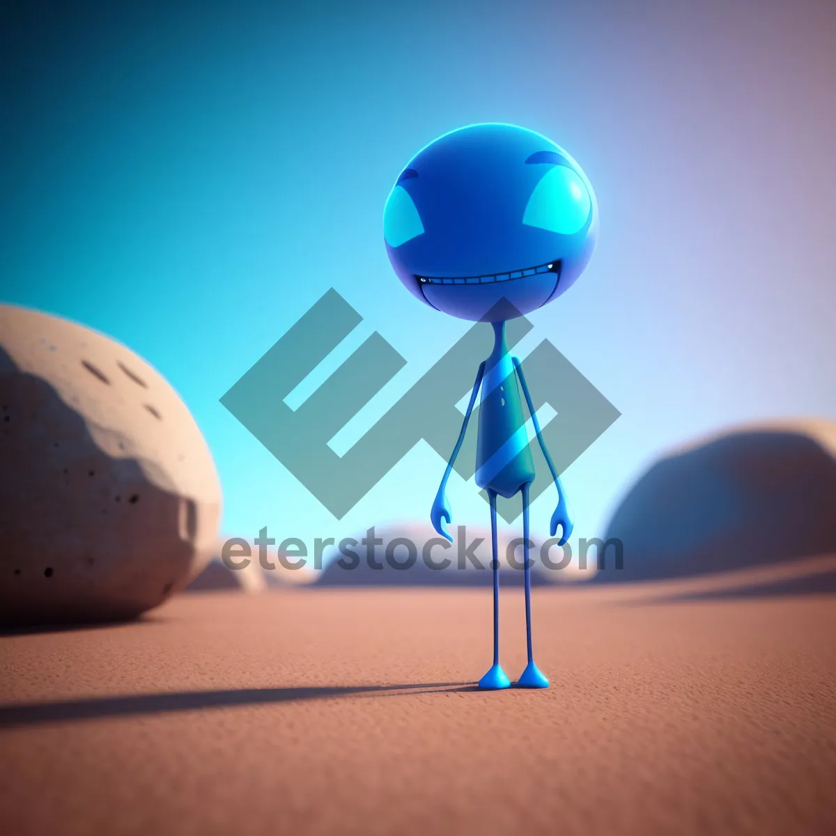 Picture of 3D Human Character Holding Globe Icon