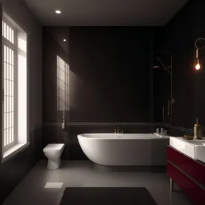 Modern Bathroom with Luxury Bathtub and Stylish Decor