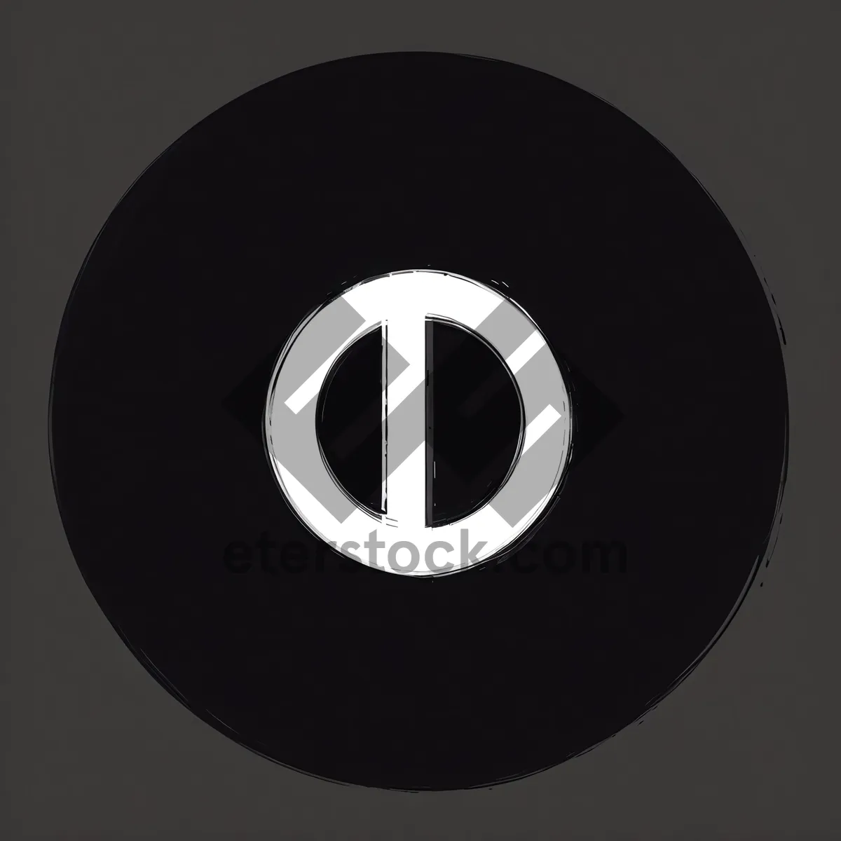 Picture of Shiny Black Round Phonograph Record Icon