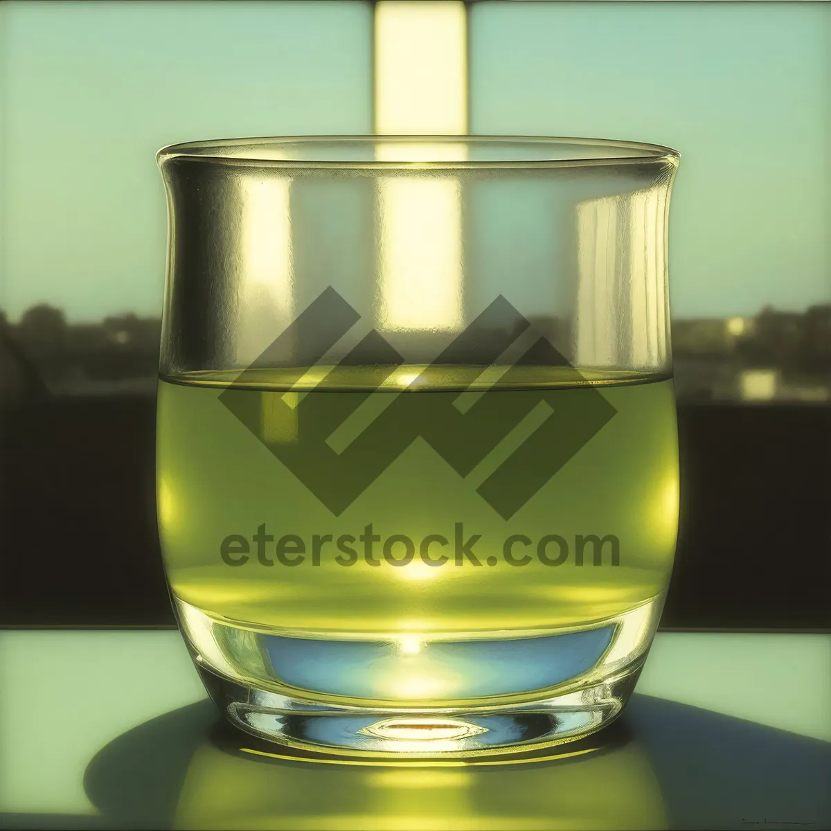 Picture of Transparent Wineglass with Refreshing Beverage