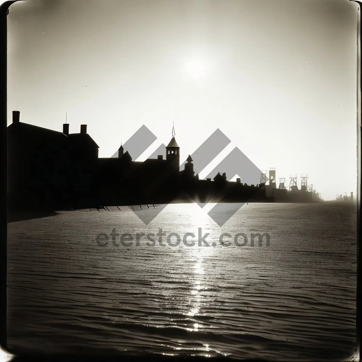 Picture of Serenity Over Capital: Sunset Reflections on Cityscape