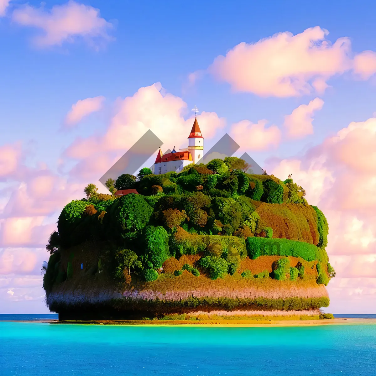 Picture of Tropical beach paradise under the summer sun.