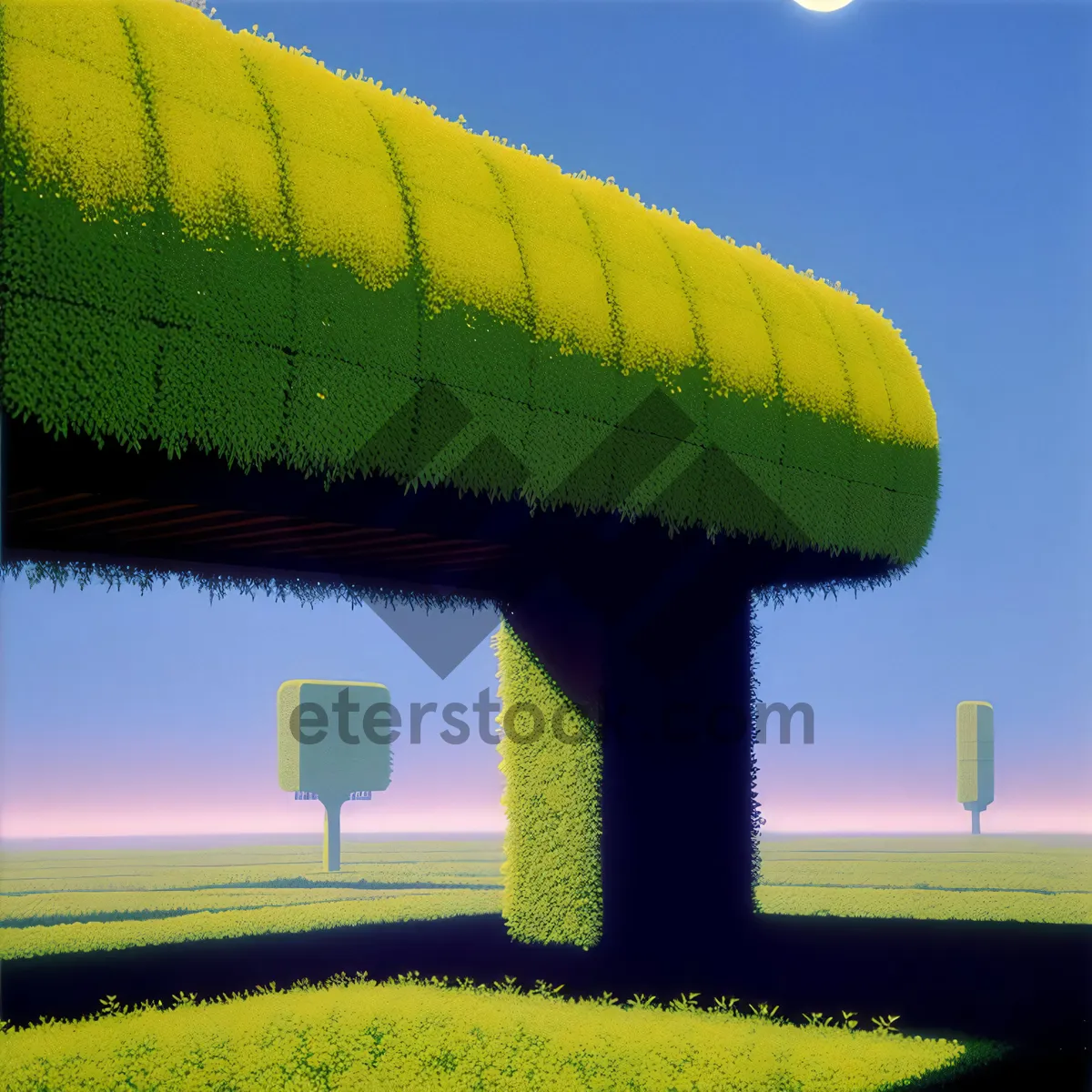 Picture of Vibrant Summer Landscape with Rapeseed Fields
