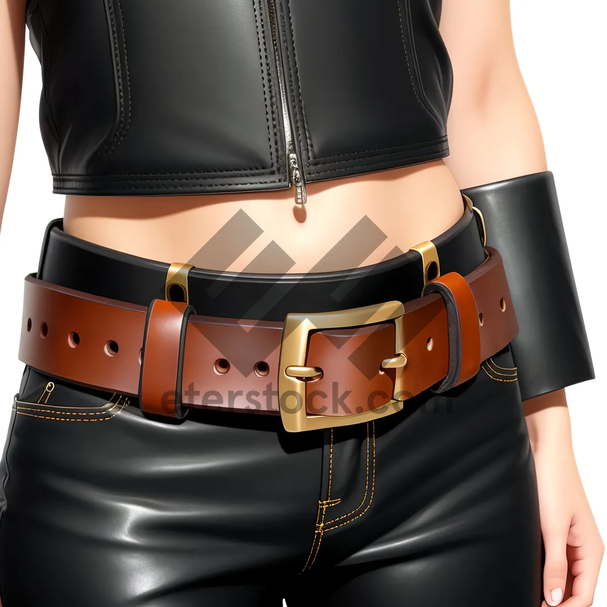 Picture of Stylish Leather Miniskirt: Fashionably Fit and Sexy