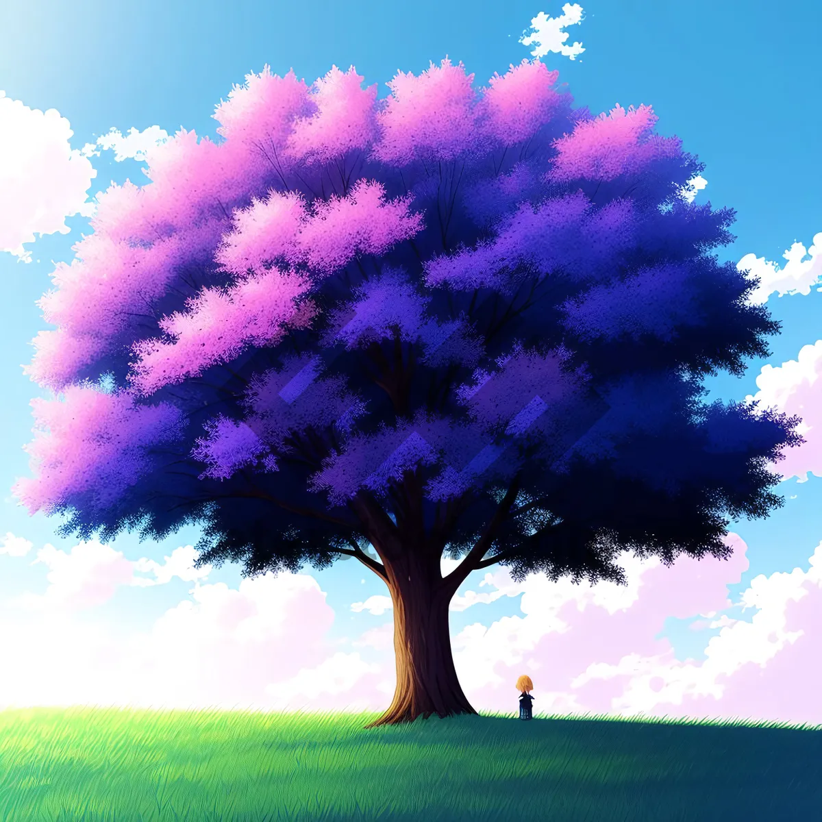 Picture of Sunset Over Oak Tree Landscape