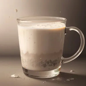 Foamy Cappuccino with Chocolate Sprinkles in Coffee Mug