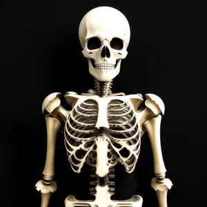 Terrifying 3D Skeleton Baron with Spooky X-Ray Skull