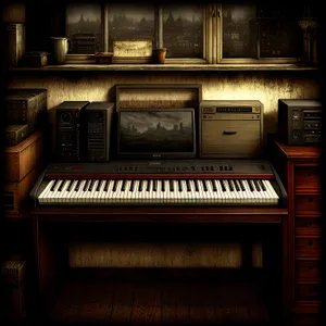 Harmonium: Classic Wind Instrument in Piano Interior