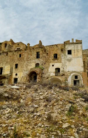 Medieval Castle on Hilltop Fortress Tower Stone Wall