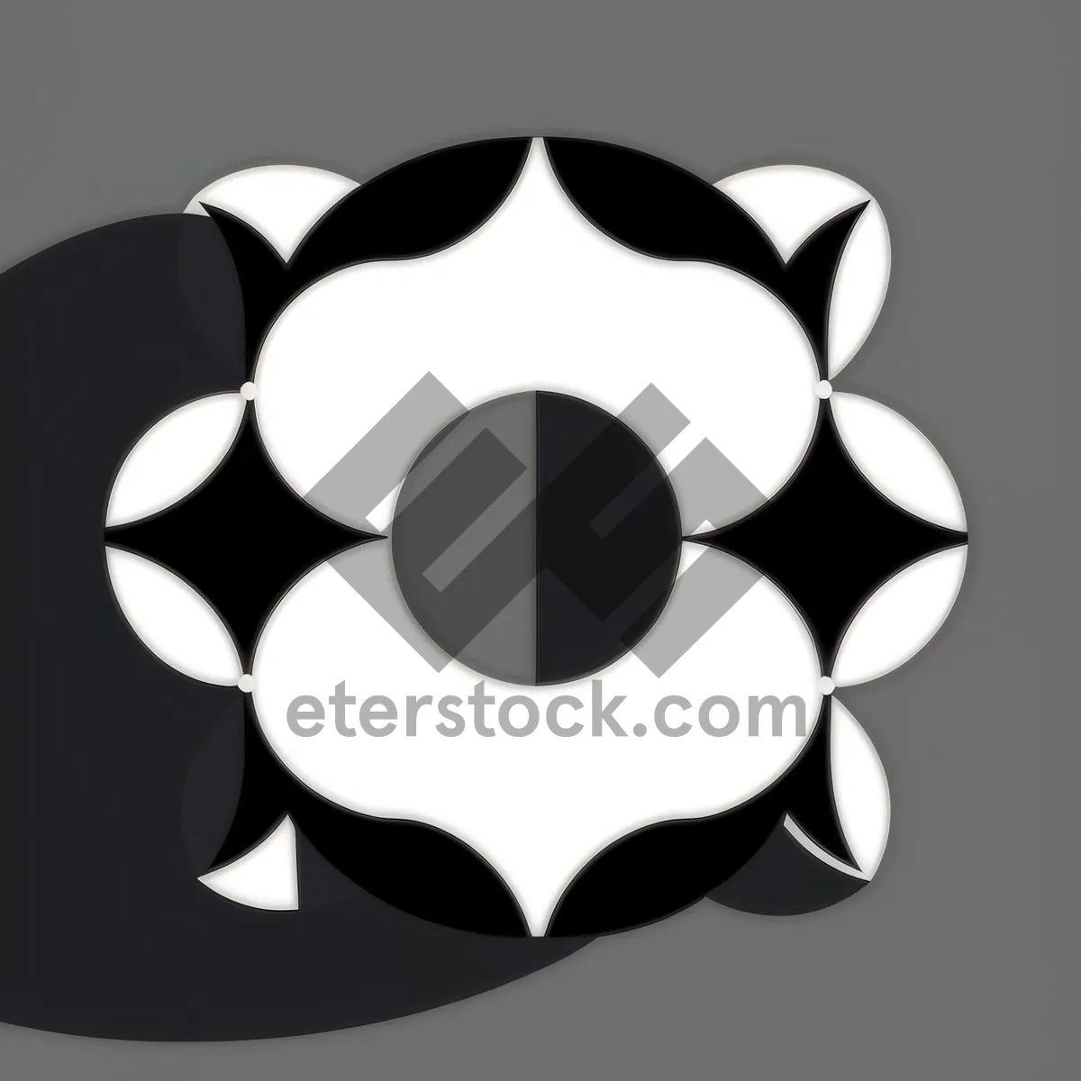 Picture of Cartoon Pirate Symbol: Bold Black Animal Heraldry Icon