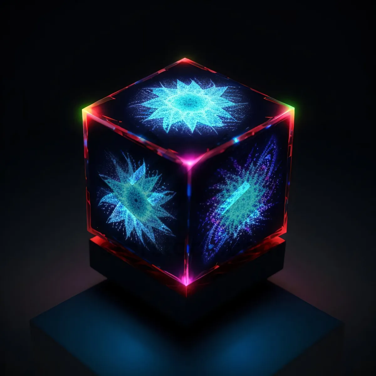 Picture of Black gemstone symbol in bright 3D design