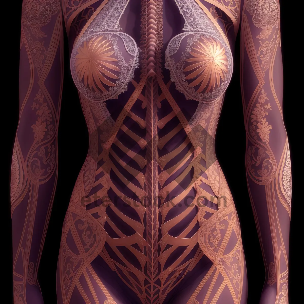 Picture of 3D Human Anatomy - Skeletal Torso X-Ray