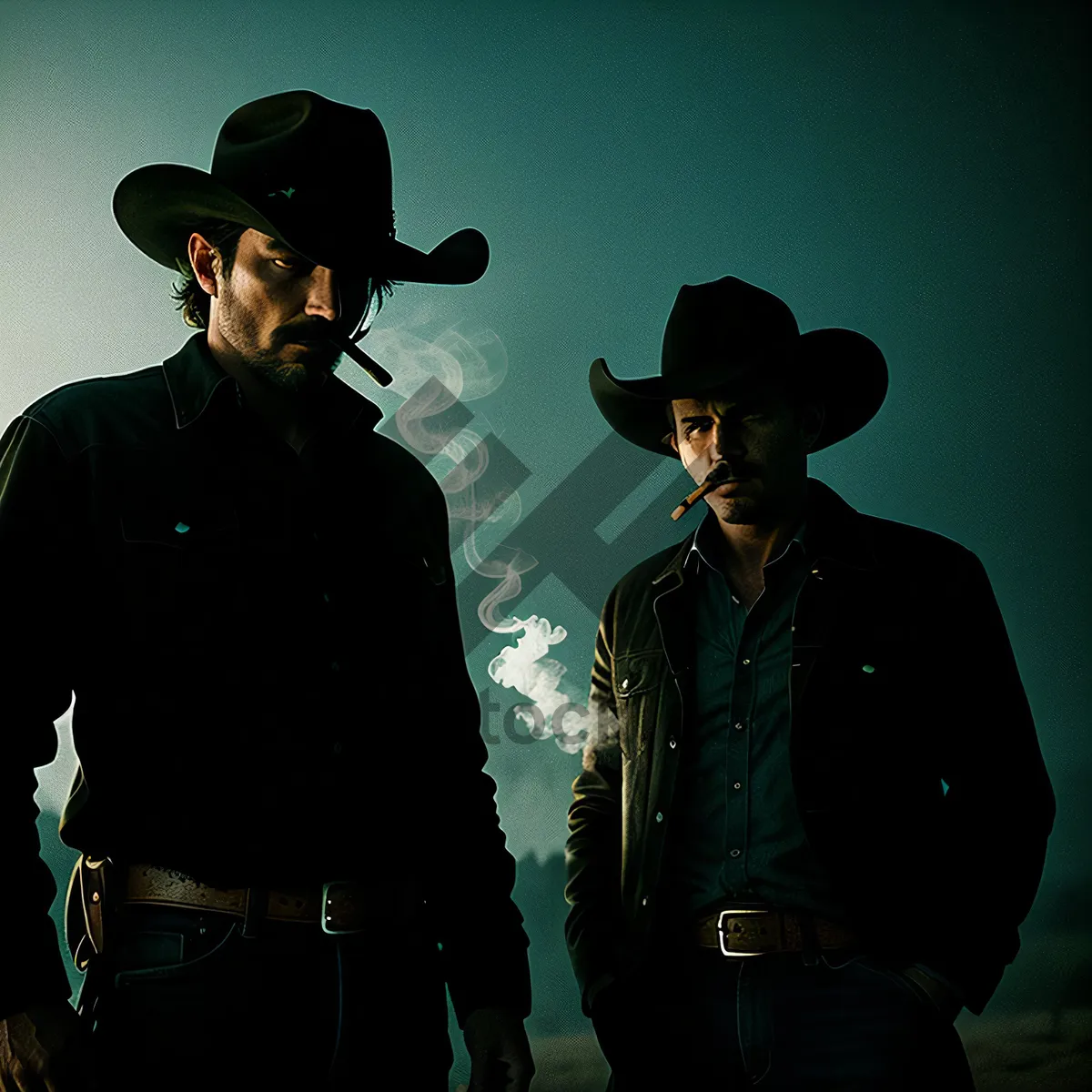 Picture of Western Cowboy Hat Fashion Portrait