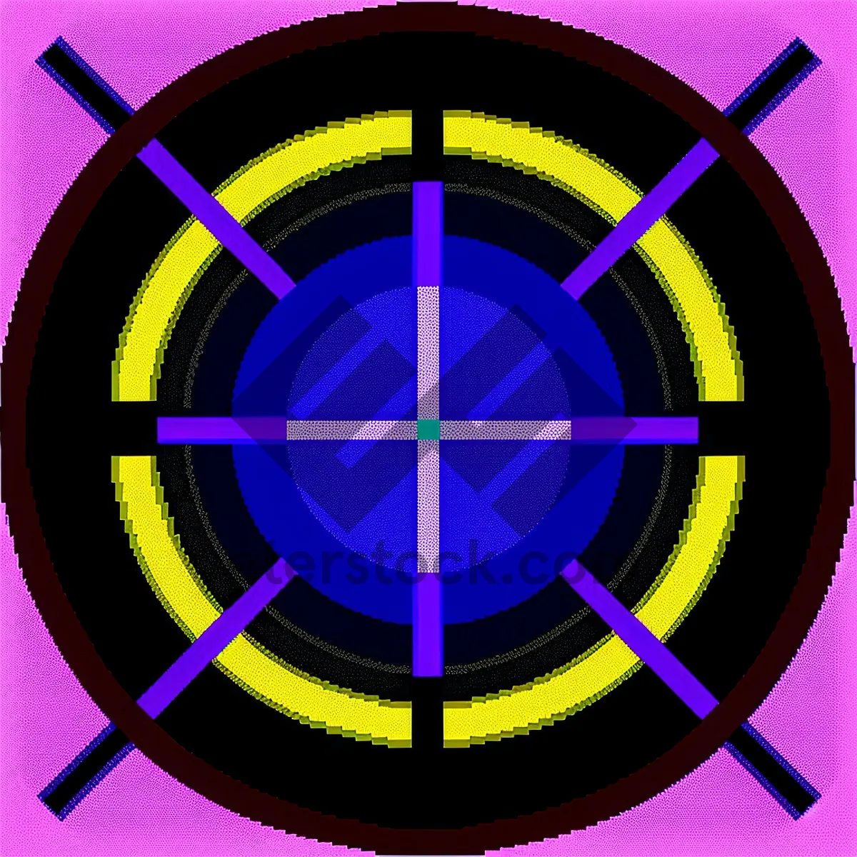 Picture of Maze Target with Arrow in Circular 3D Device