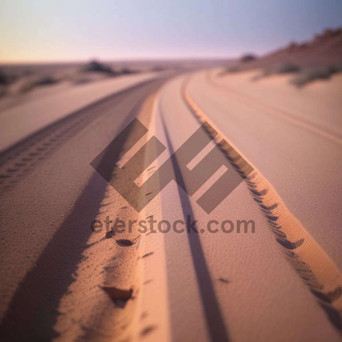 Picture of Dune Road: Mesmerizing Desert Landscape and Open Highway