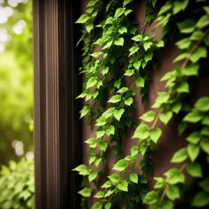 Leafy Green Beauty in a Sunlit Woodland