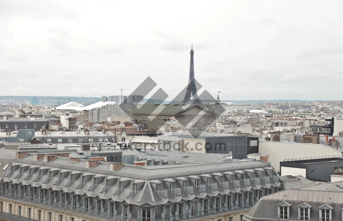 Picture of Historic Cathedral Tower in the City Skyline.