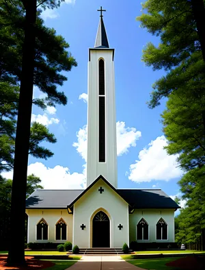 Sky-piercing Cathedral Bell Tower: Iconic Religious Architecture