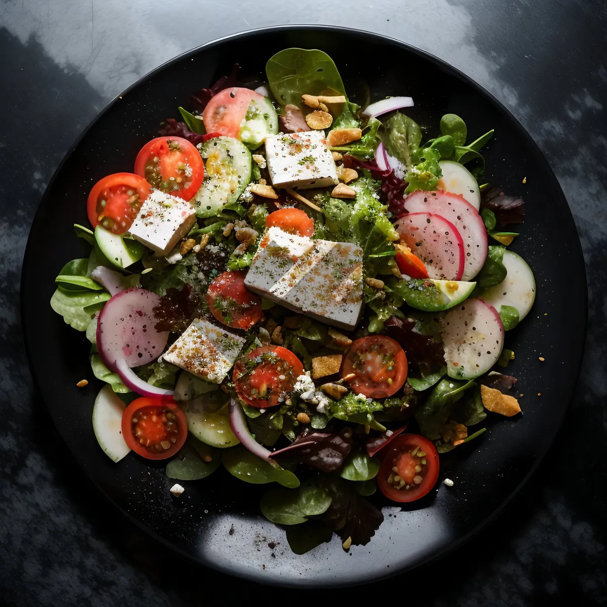 Picture of Fresh and Delicious Gourmet Vegetable Salad