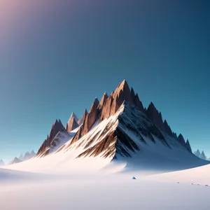 Winter Wonderland: Majestic Alpine Mountain Peaks
