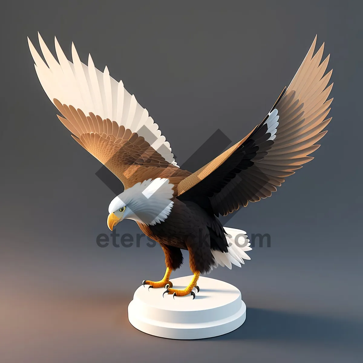 Picture of Majestic Bald Eagle Soaring High in the Sky