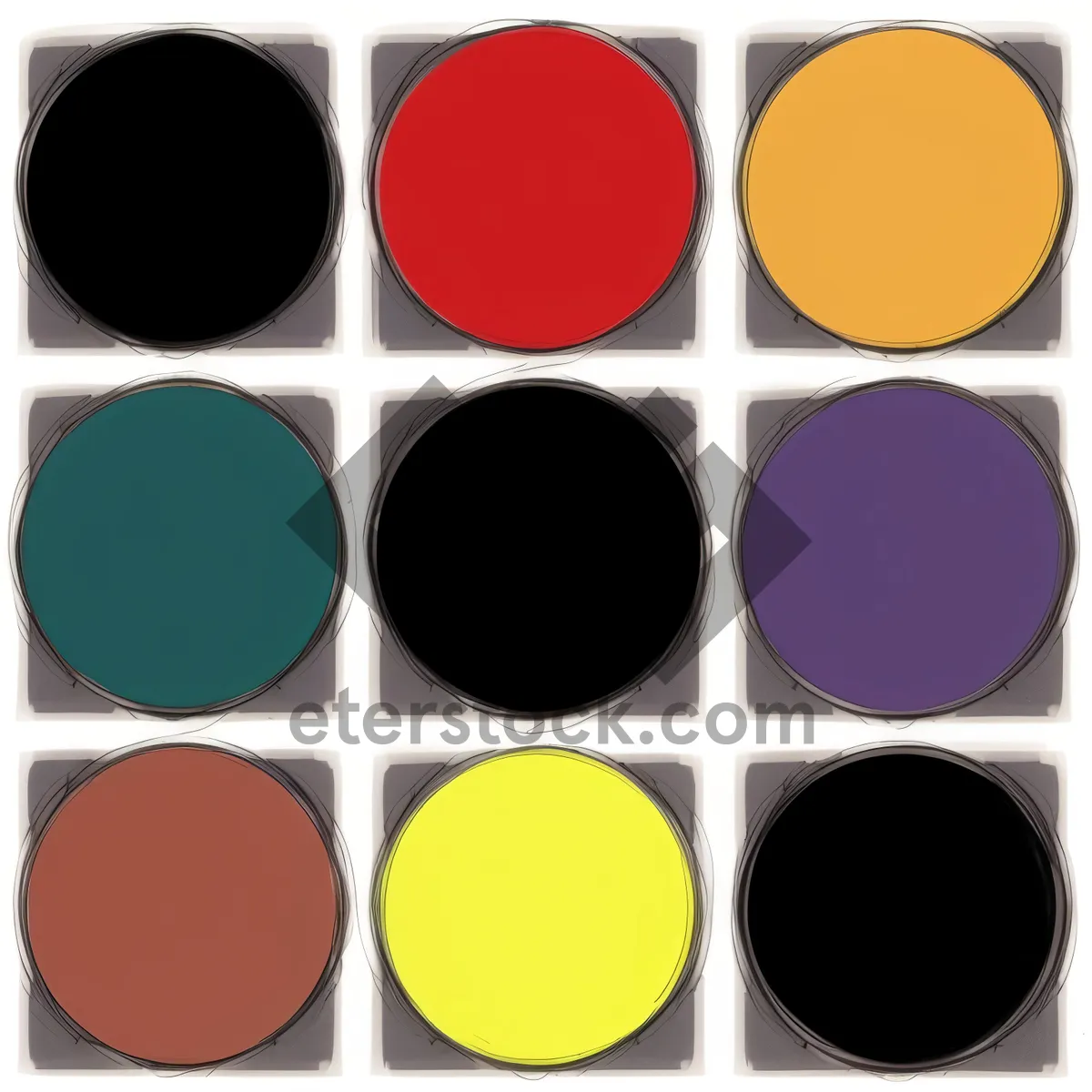 Picture of Colorful Round Web Button Set