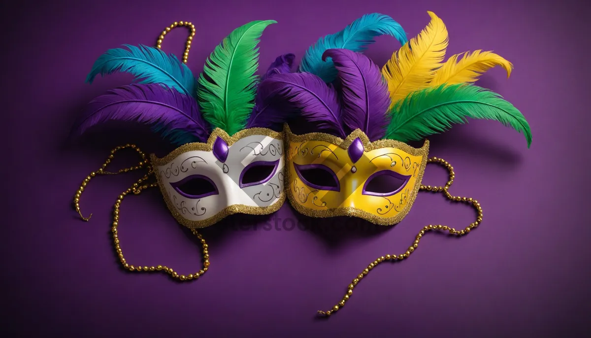 Picture of Colorful mask design for carnival art decor.