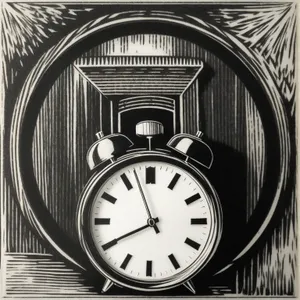 Vintage analog clock with alarm hand ticking