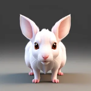 Furry Bunny with Cute Fluffy Ears