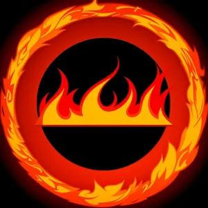 Blazing Pumpkin Heat Icon: Orange Symbol of Design and Light