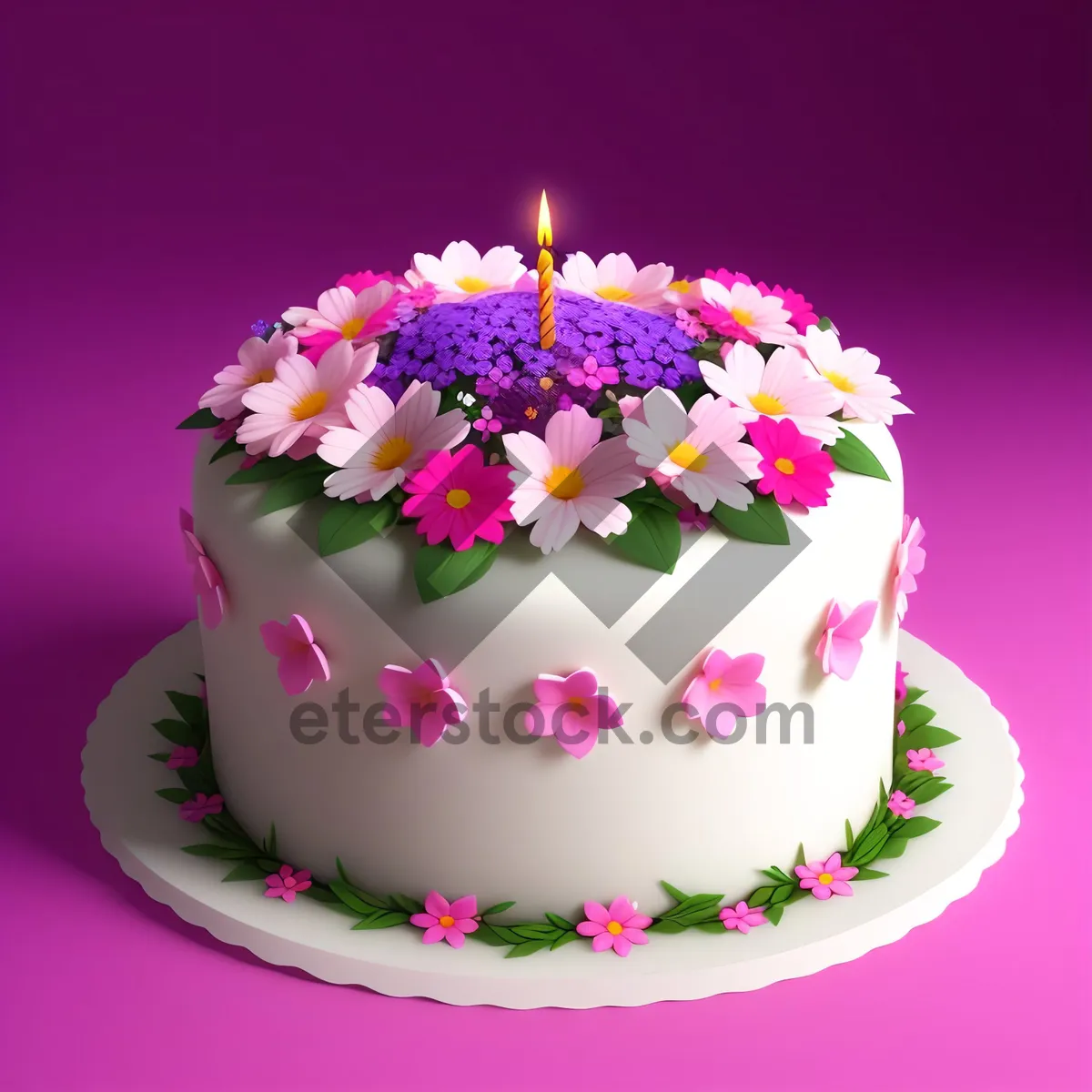 Picture of Delicious Polka Dot Confetti Cake Decoration
