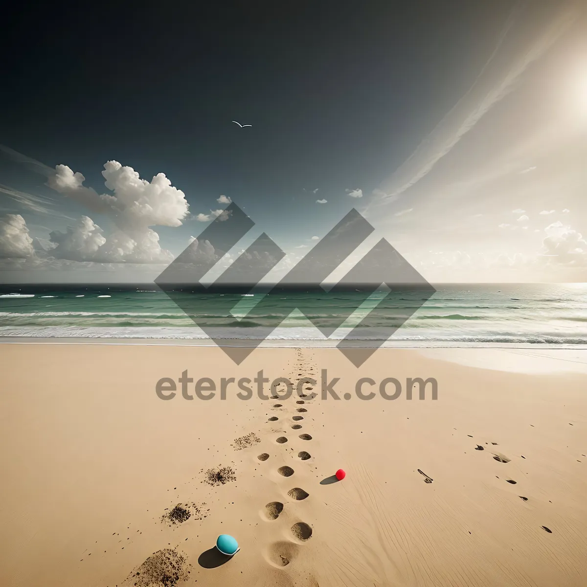 Picture of Serene Summer Seascape under Sunset Sky