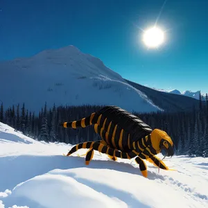 Snowy Mountain Landscape in the Alps