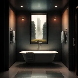 Modern Luxury Bathroom with Stylish Furniture