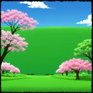 Purple Blossoming Flowers in Vibrant Garden Landscape