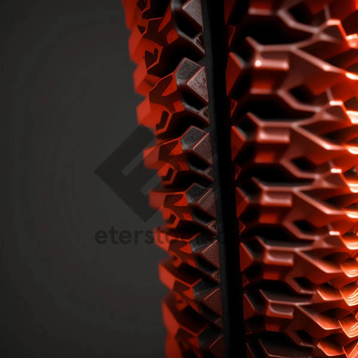 Picture of Fiery Coil: Vibrant Spring Artwork with Texture