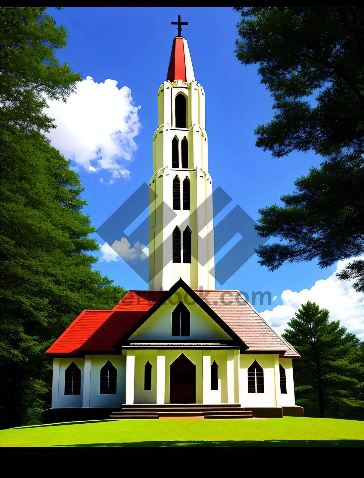 Picture of Iconic Bell Tower Silhouette Over Historic City