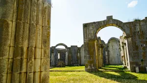 Ancient Roman Triumphal Arch in Historic Landmark.