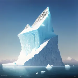 Crystal-clear Iceberg in a Majestic Arctic Sky